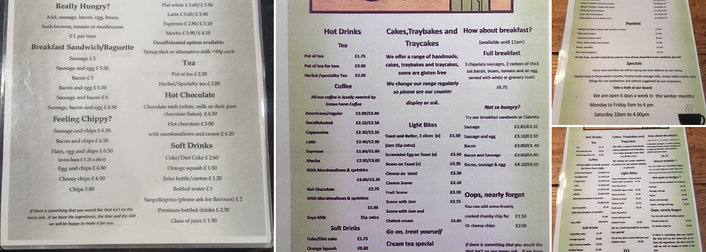 Un Cafe Menu