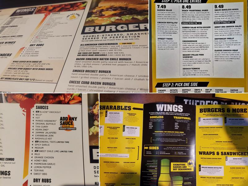 Buffalo Wild Wings Menu