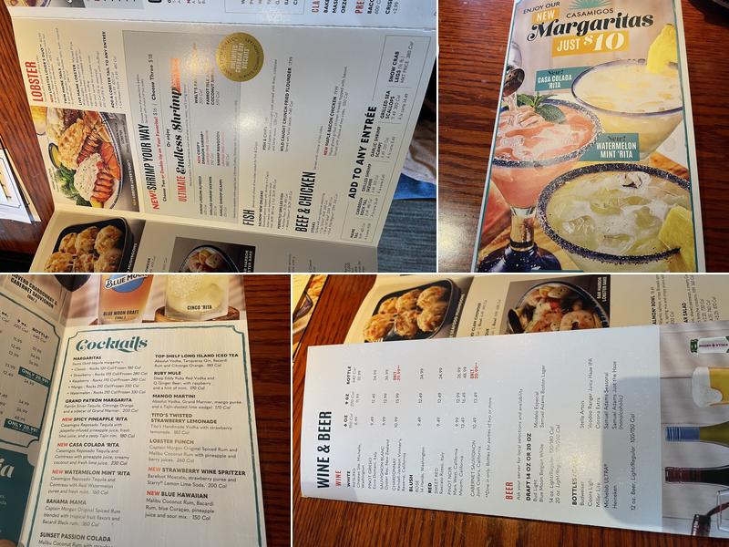 Red Lobster Menu