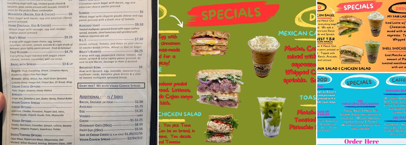 Waveriders Coffee, Deli & Market Menu