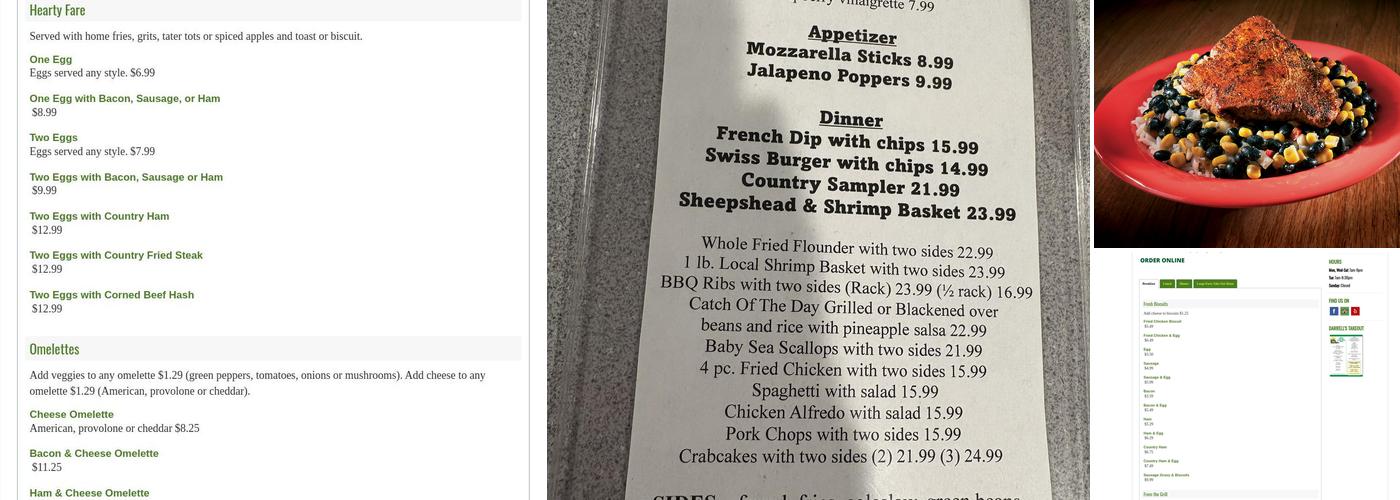 Darrell's Restaurant Menu