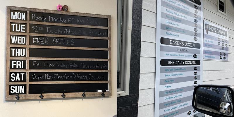 The Donut House Menu