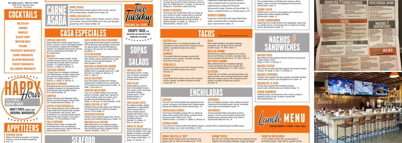 DON GALLO Menu