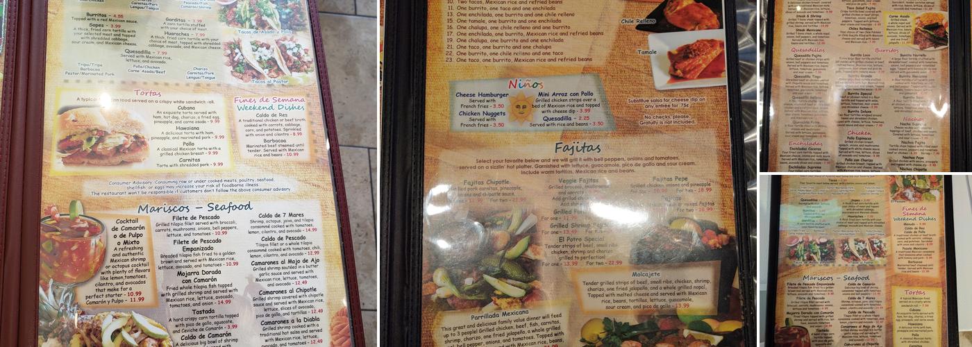 Potrillo's Taqueria & Neveria Menu