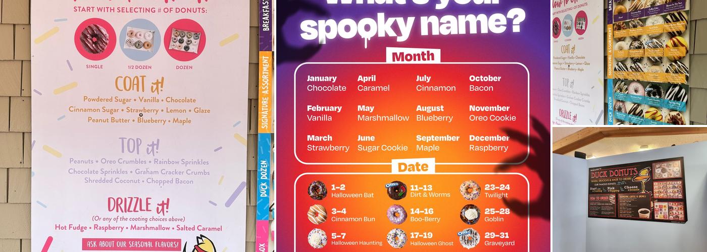 Duck Donuts Menu