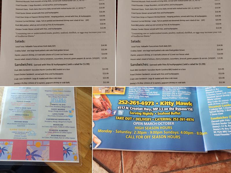 Jimmy's Seafood Buffet Menu