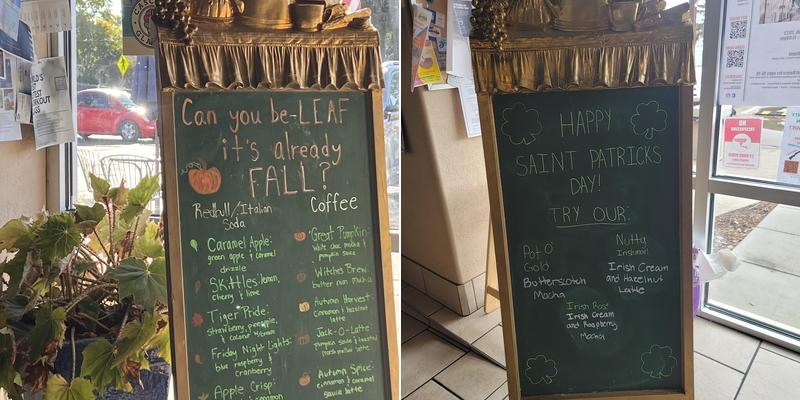 Lucky Perk Coffee Menu