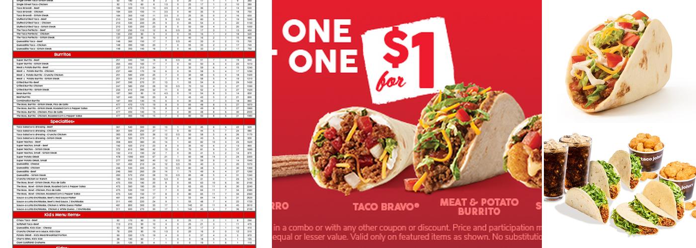 Taco John's Menu