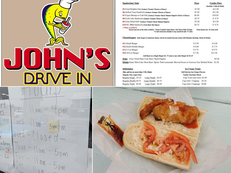 John's Drive In Menu