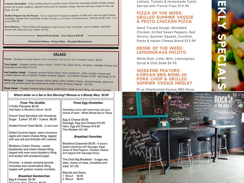 The Atwood Dock Marina & Grill Menu