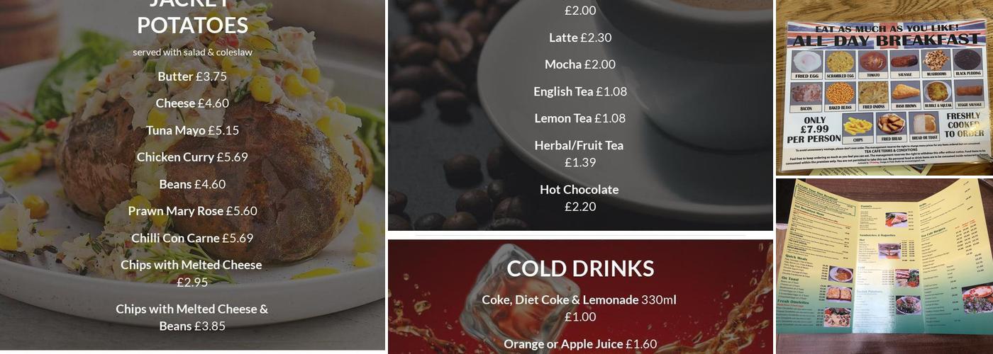 Tea Cafe Dover | Takeaway | Breakfast Restaurant Menu