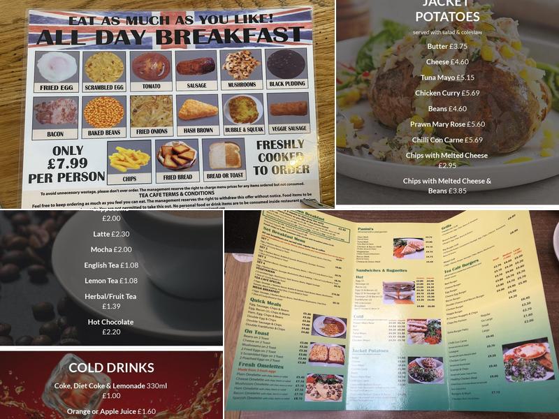 Tea Cafe Dover | Takeaway | Breakfast Restaurant Menu