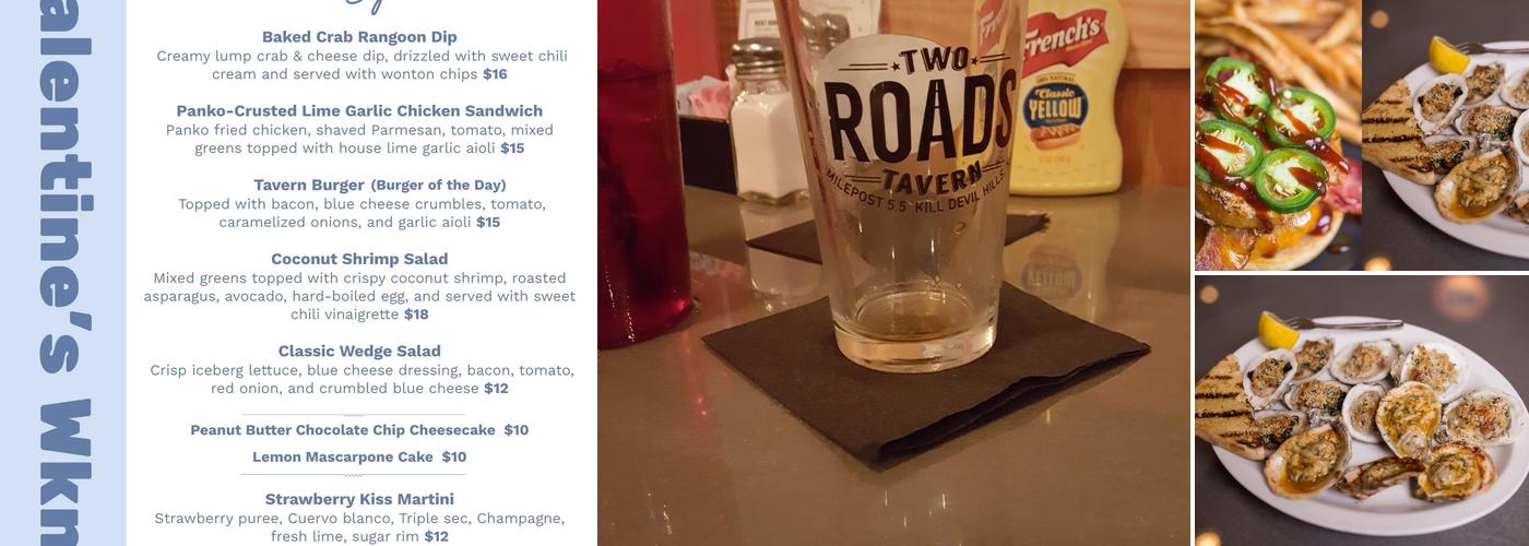 Two Roads Tavern Menu