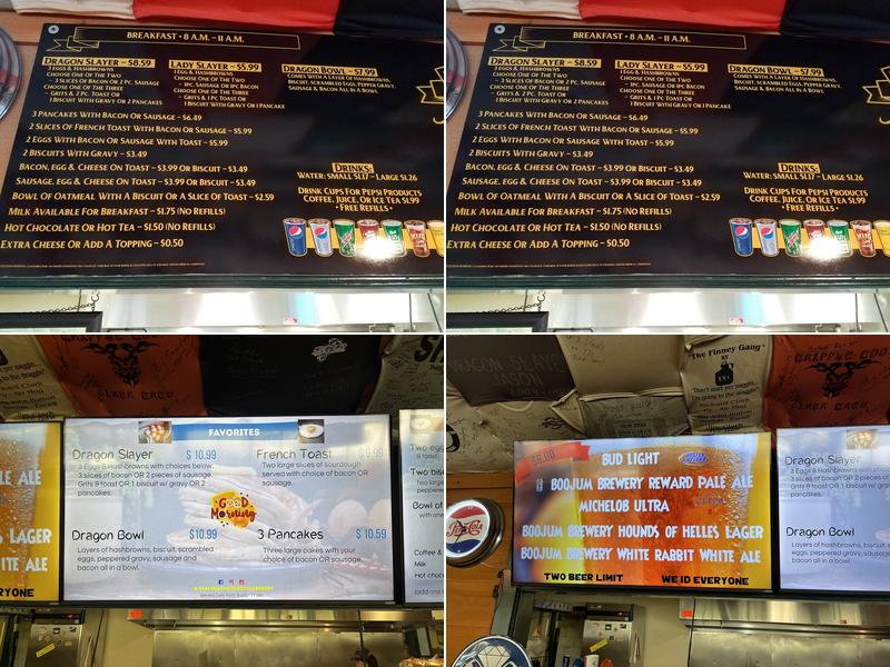 Dragon's Den Grill Menu