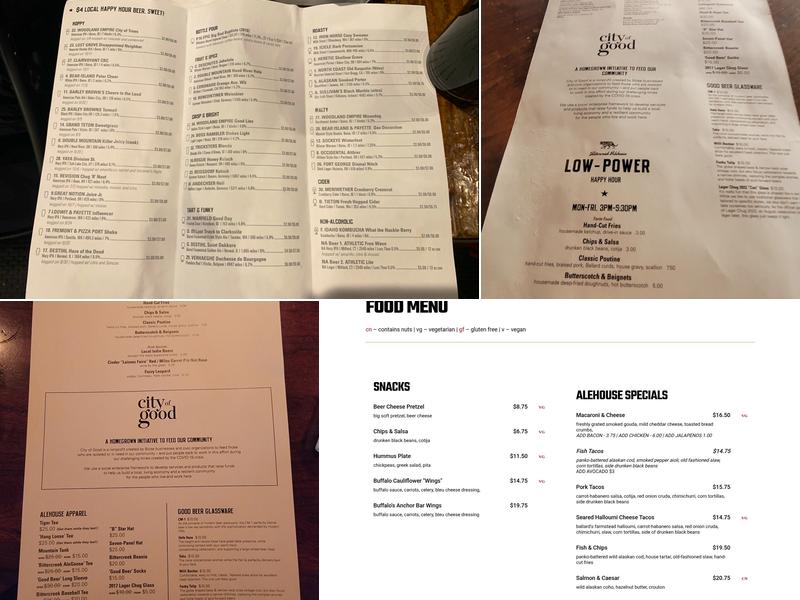 Bittercreek Alehouse Menu