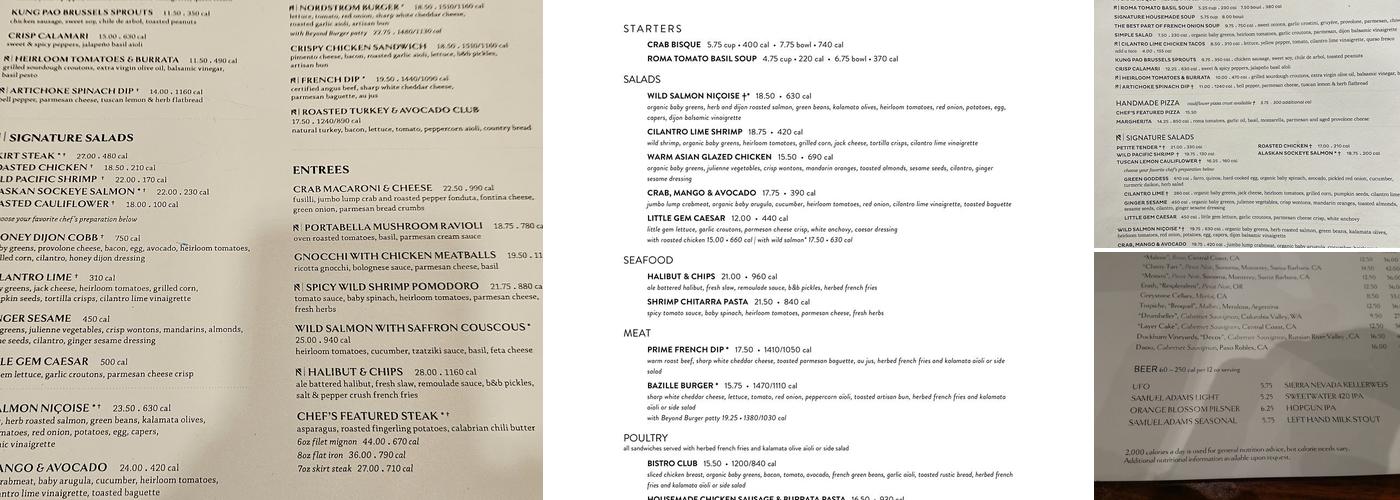 Bazille Menu
