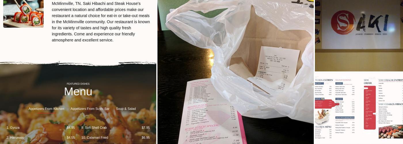 Saki Hibachi And Steak House Menu