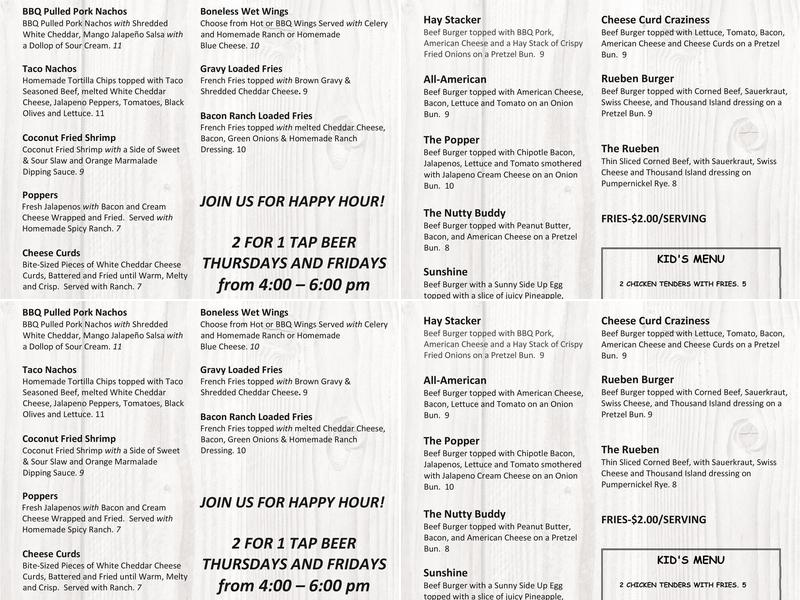 Bistro 300 Bar & Grill Menu