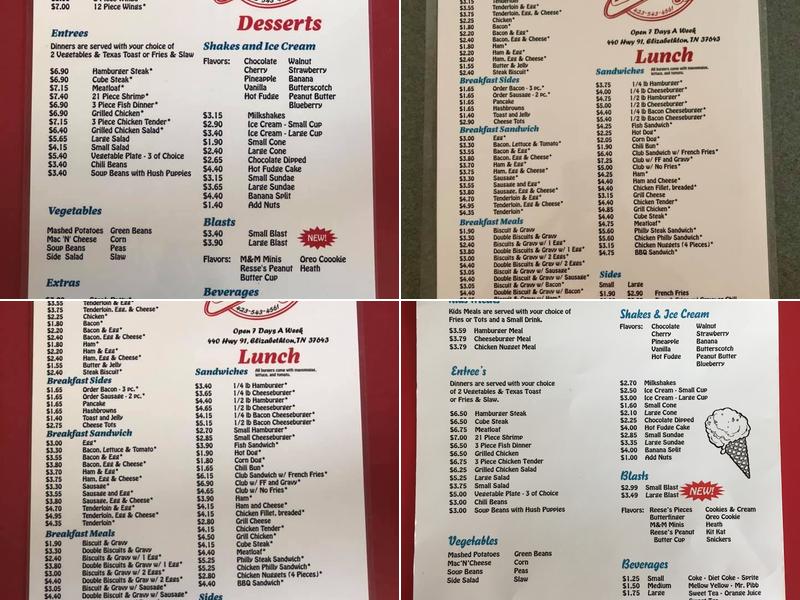 Burger Hut Menu