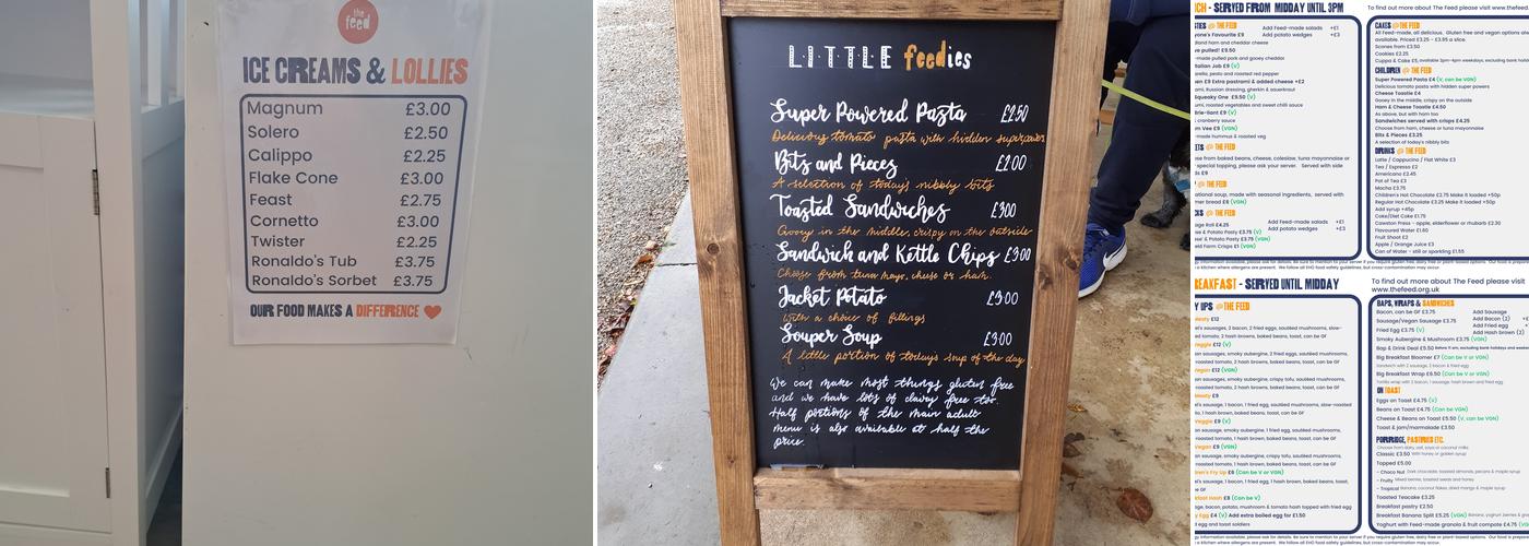 Waterloo Park Pavilion Cafe - The Feed Menu
