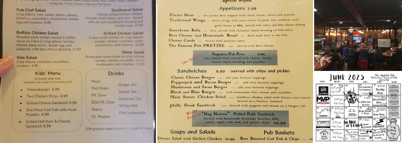 Augusta Pub Menu