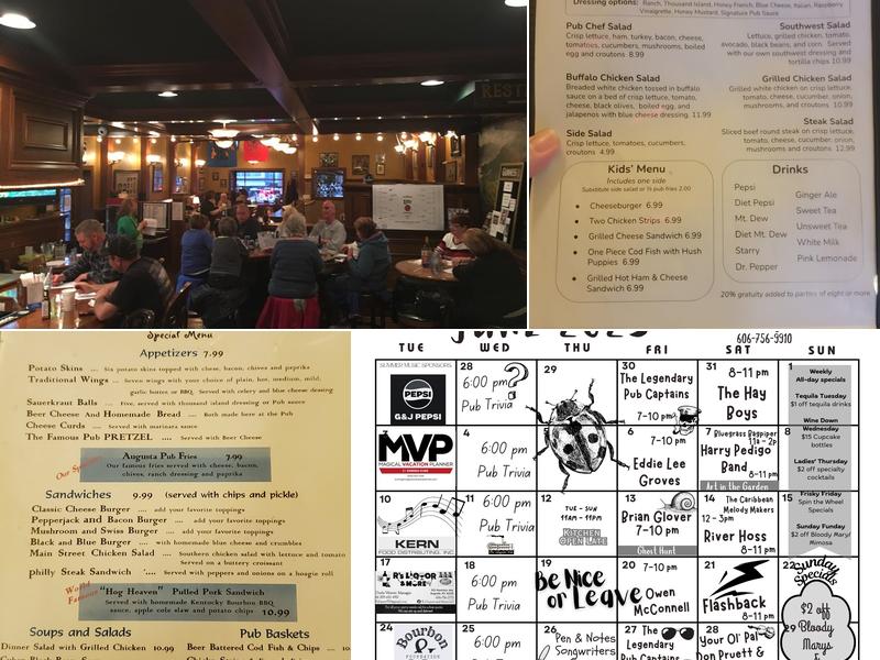 Augusta Pub Menu