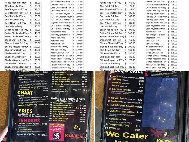 Kolachi Tandoori Grill Express Menu