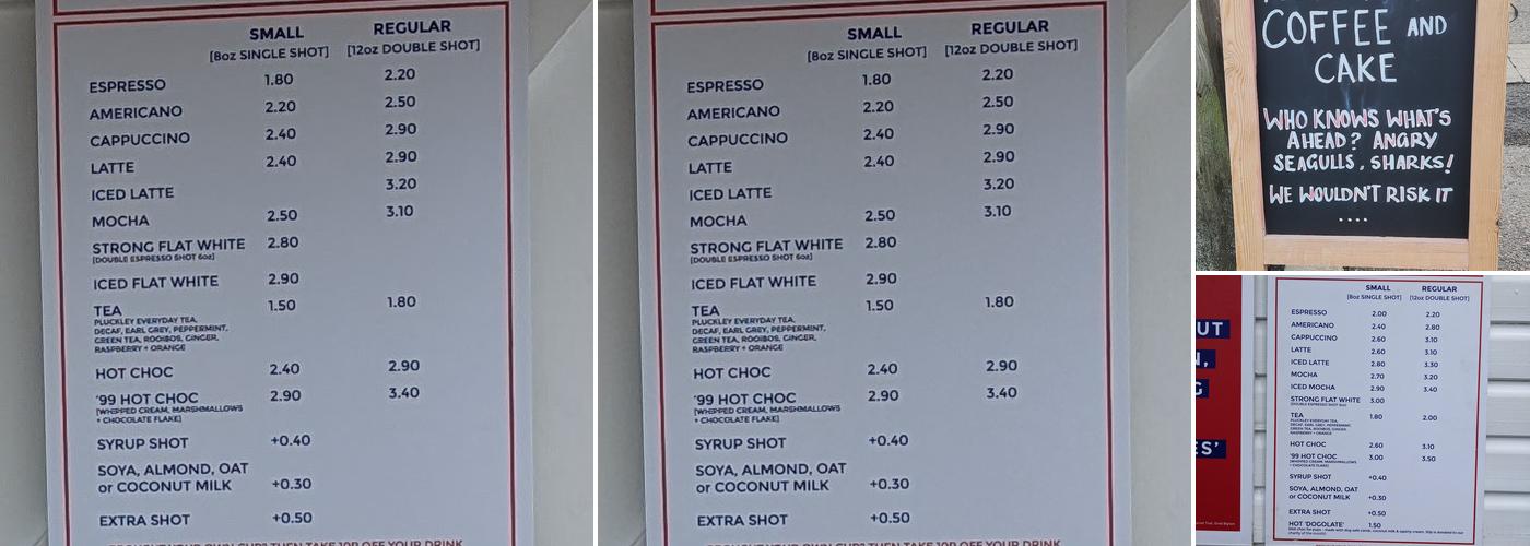 Hut 55 Menu