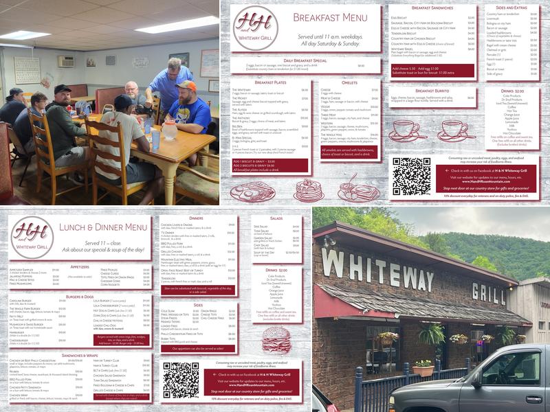 H & H Whiteway Grill Menu