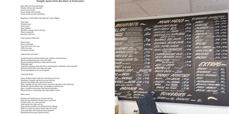 Diner At Bentwaters Menu