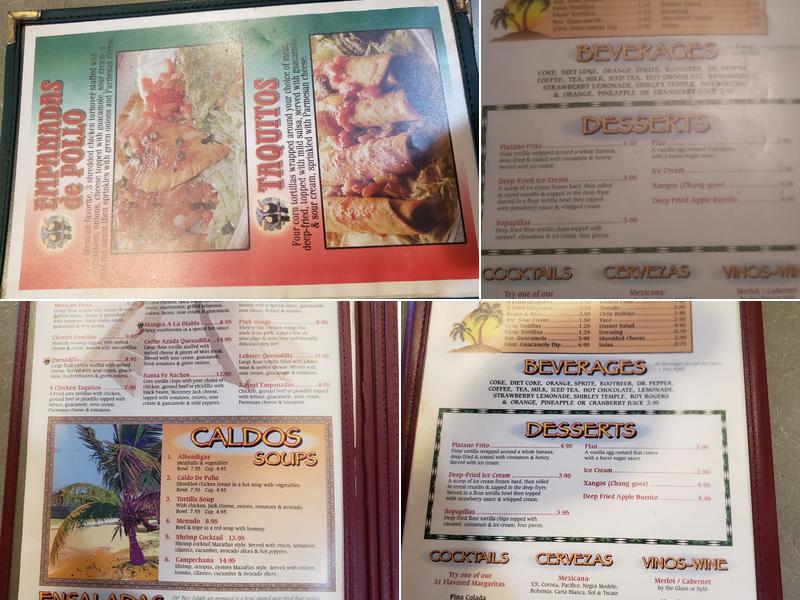 Si Casa Flores Menu