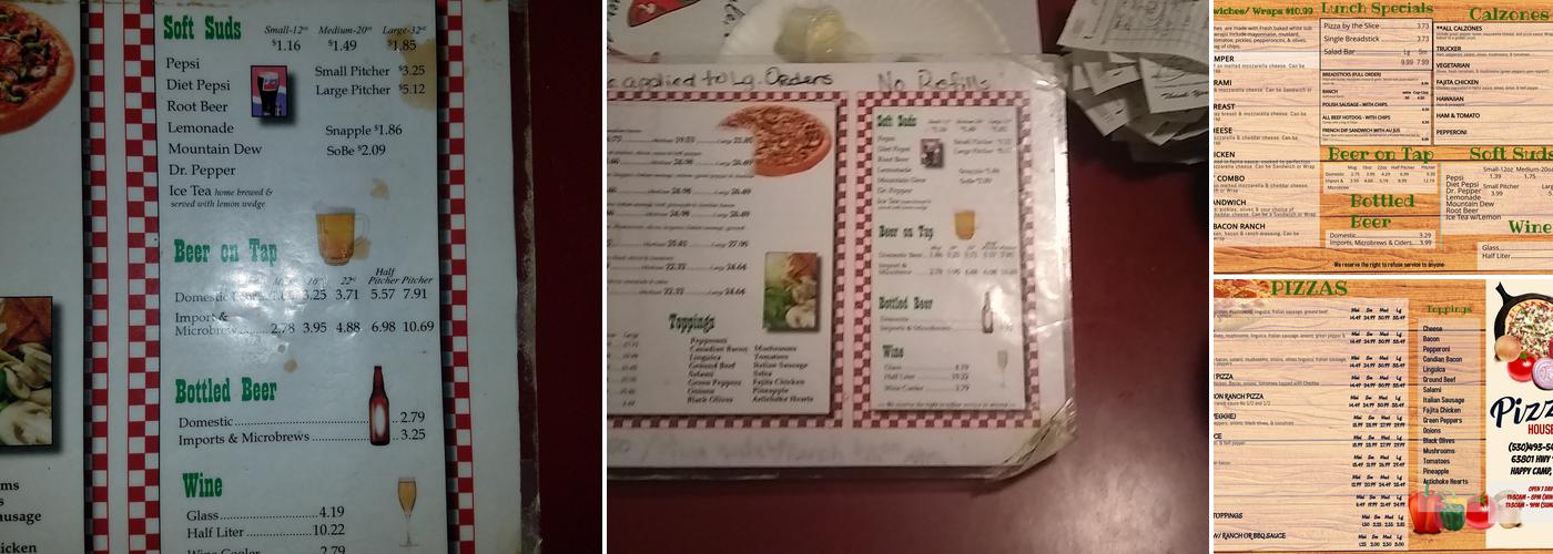 Pizza House Menu