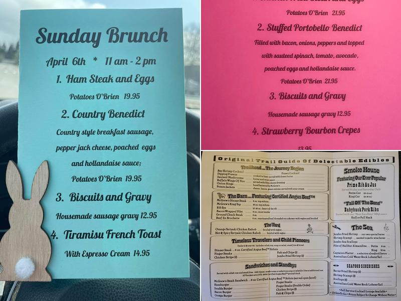 McGrew's Restaurant and Lounge Menu
