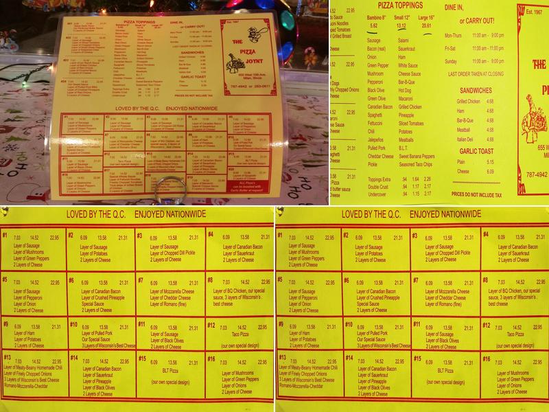 Pizza Joynt Menu
