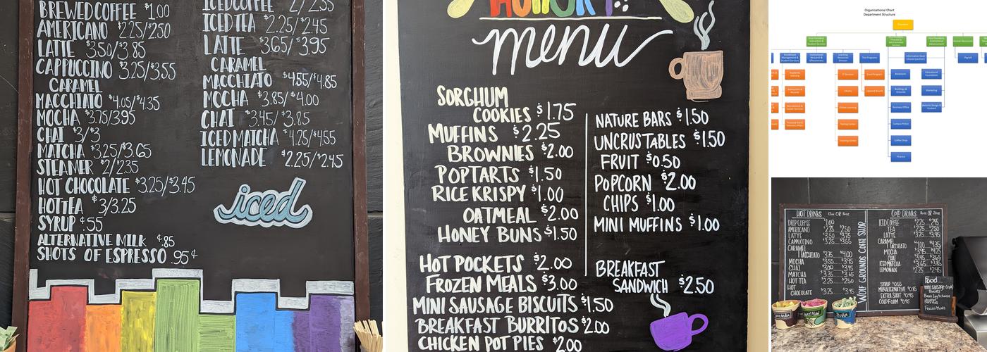 Wolf Grounds Coffee Shop Menu