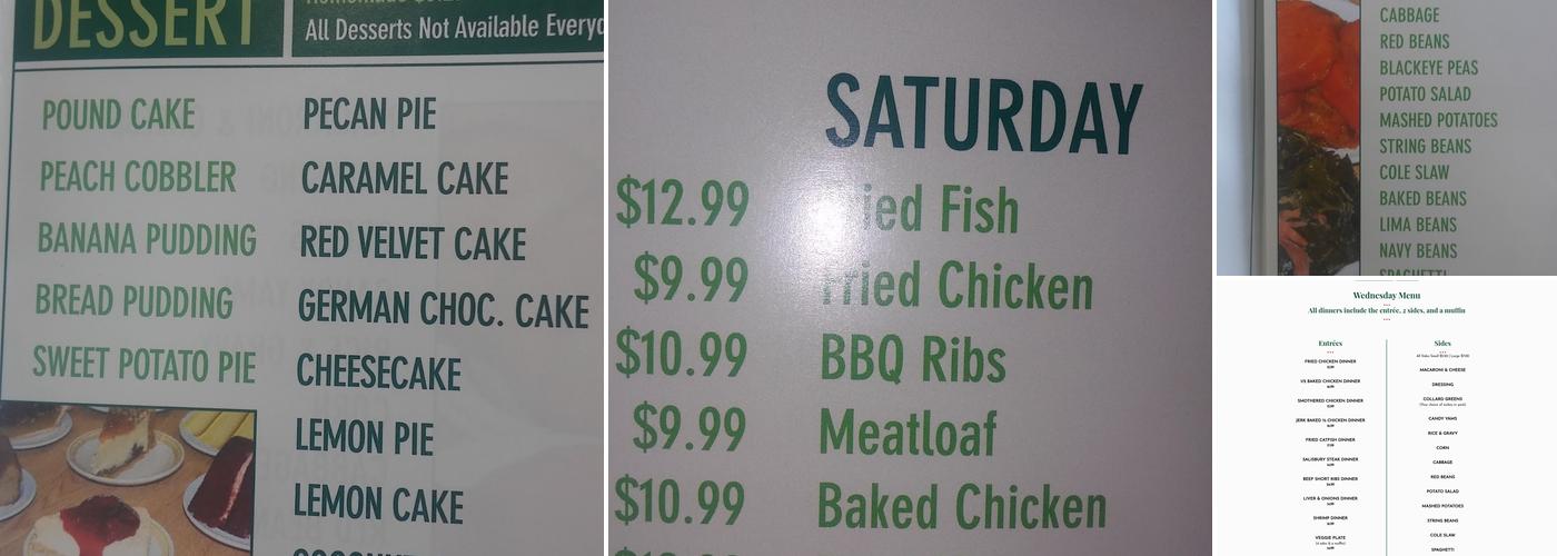 Priscilla's Ultimate Express Menu