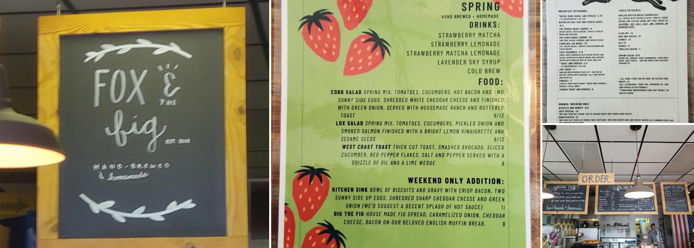 Fox and the Fig Menu