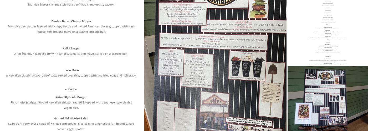 Village Burger Waimea Menu