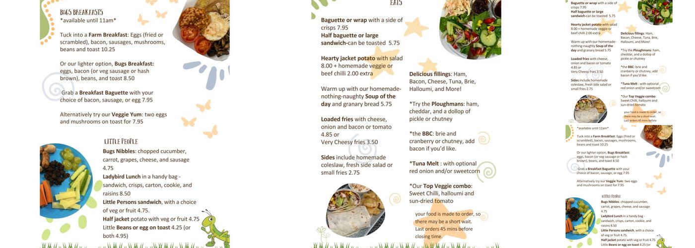 Bugs Play Cafe Menu