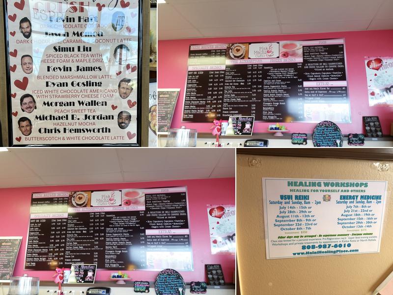 Pink Mocha Cafe Menu