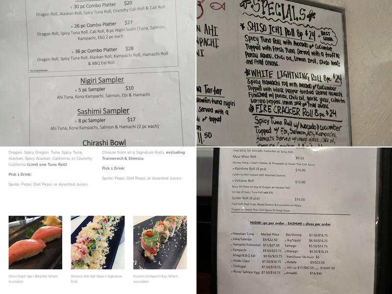 Shimaichi Sushi Kona Menu