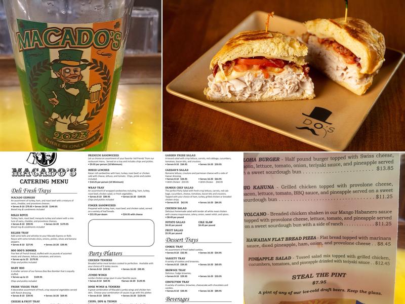 Macado's Menu