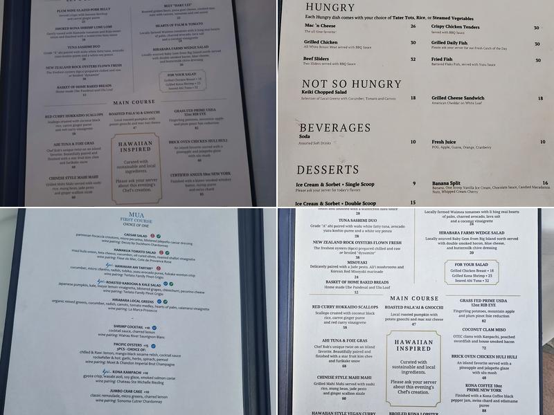 Kamuela Provision Company Menu