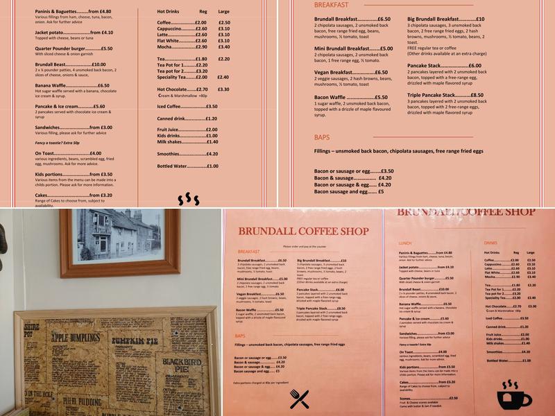 Brundall Coffee Shop Menu