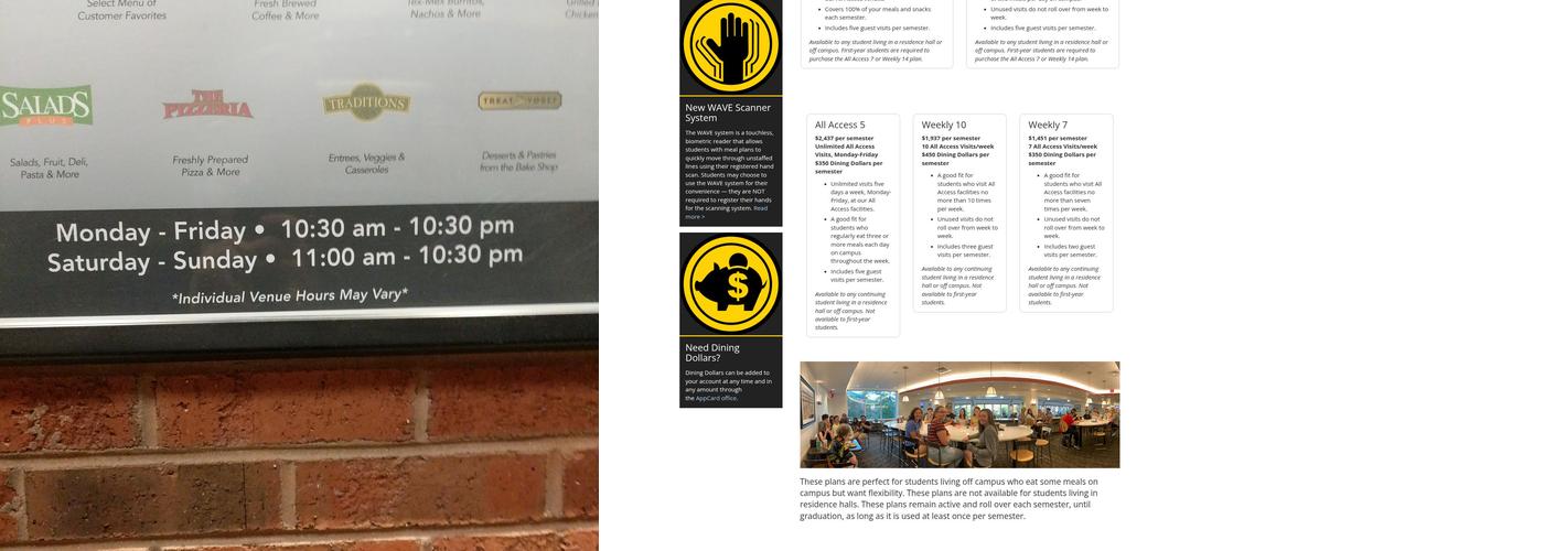 Central Dining Hall Menu