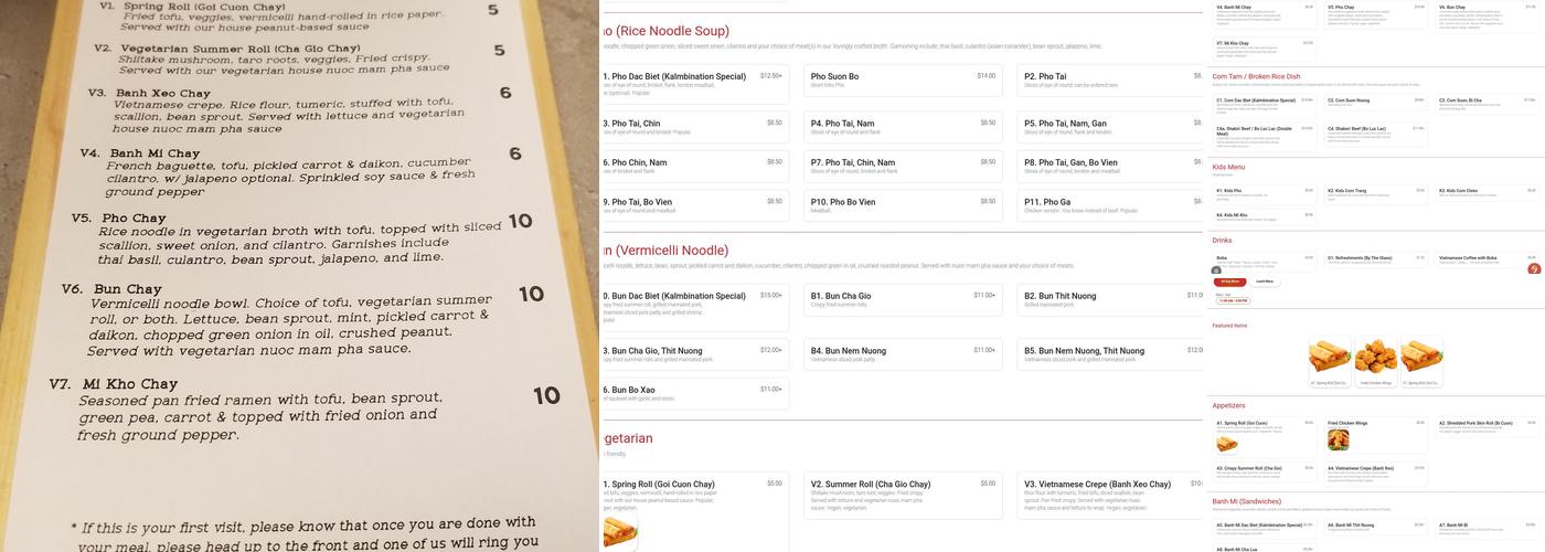 KALM Bistro Menu