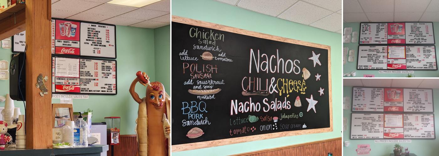 Hot Dog Corner Menu