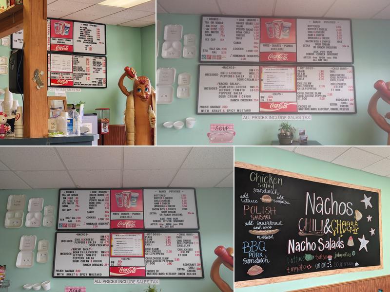 Hot Dog Corner Menu