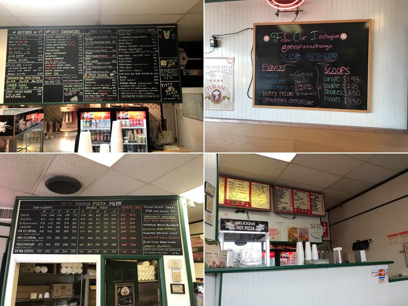 Mr V's Pizza Menu
