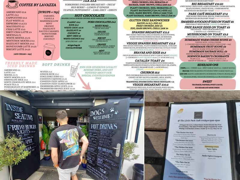 The Little Park Café Menu